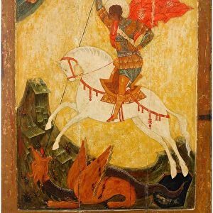 Saint George and the Dragon, ca. 1600. Artist: Russian icon