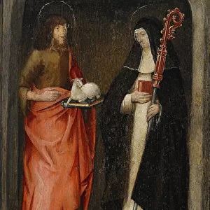 Saint John the Baptist and Saint Gertrude of Nivelles, 1480. Artist: Master of St. Gudule (active End of 15th cen. )
