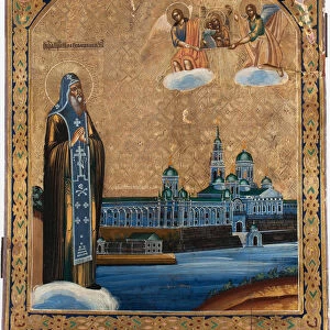 Saint Nilus of Lake Seliger, 1800s. Artist: Russian icon