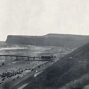 Saltburn - View of the Cliffs, Beach, and Pier, 1895