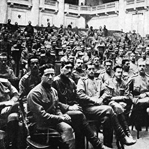 Seizure of the Russian Parliament in Petrograd by revolutionary soldiers, Russia, 1917