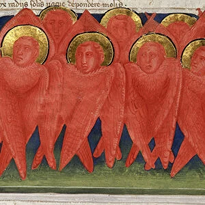 Seraphs (From Regia Carmina by Convenevole da Prato). Artist: Pacino di Buonaguida (active 1302-1343)