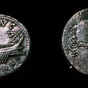 Silver Denarii of the Roman politician Mark Antony, 1st century BC