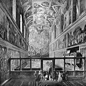 Sistine Chapel, Vatican, Rome, 1893. Artist: John L Stoddard
