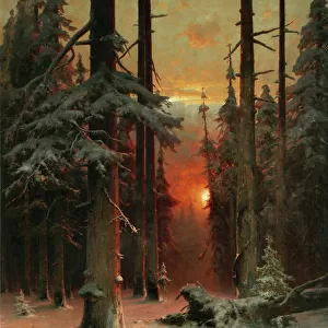 Snow in Forest, 1885. Artist: Klever, Juli Julievich (Julius), von (1850-1924)