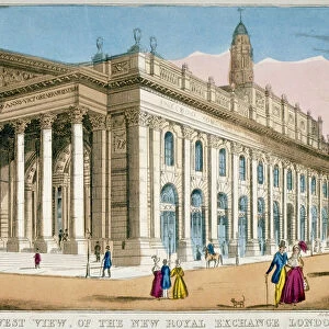 South-west view of the Royal Exchange, City of London, c1850