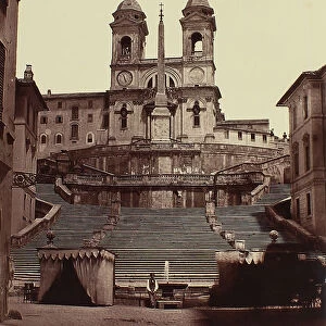 [Spanish Steps, Rome], ca. 1855. Creator: Pietro Dovizielli