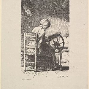 The Spinner, 1853. Creator: Jacques-Adrien Lavieille