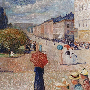 Spring Day on Karl Johan Street. Artist: Munch, Edvard (1863-1944)