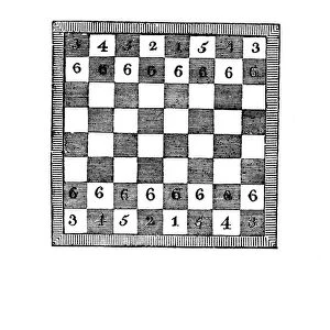 Square and circular chessboards, 14th century, (1833)