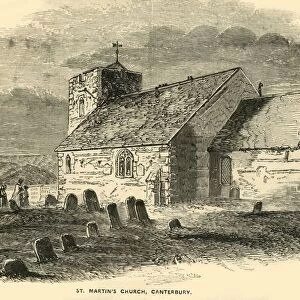 St Martins Church, Canterbury, Kent, c1850. Creator: Unknown