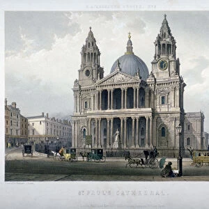 St Pauls Cathedral, City of London, 1851. Artist: Thomas Picken