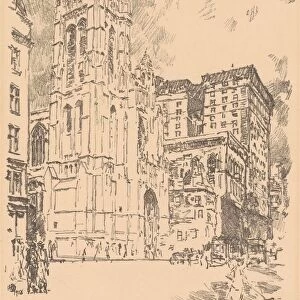 St. Thomas, New York, 1918. Creator: Frederick Childe Hassam