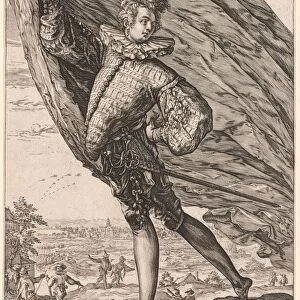 The Standard Bearer, Turned to Left, 1587. Creator: Hendrick Goltzius (Dutch, 1558-1617)