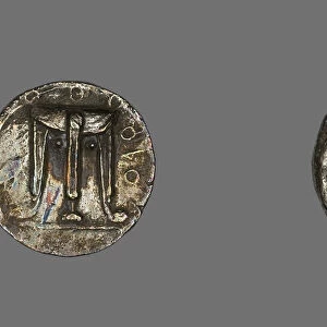 Stater (Coin) Depicting a Tripod, 500-480 BCE. Creator: Unknown