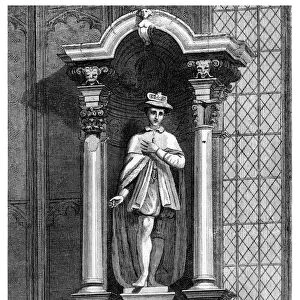 The statue of Edward VI, from the front of the Guildhall Chapel, City of London, 1886. Artist: William Griggs