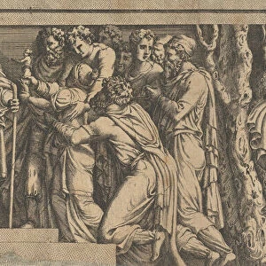 Statue of Niobe and her Worshippers, with Apollo and Diana and other Figures, 1543-47