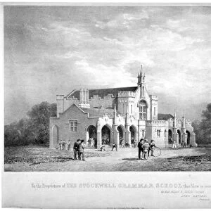 Stockwell Grammar School, Lambeth, London, c1850. Artist: George Barnard