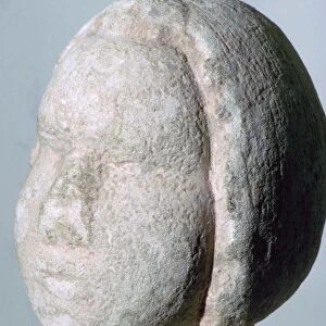 Stone head of Fat Lady