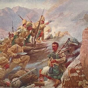 Storming of the Dargai Heights by the 1st Gordon Highlanders and the Gurkhas, 1897 (1906). Artists: Vereker Monteith Hamilton, Unknown