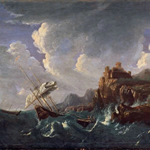 Stormy Sea, 17th century. Artist: Pieter Mulier the younger
