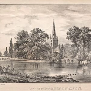 Stratford on Avon. Creator: James Merritt Ives (American, 1824-1895), and; Nathaniel Currier
