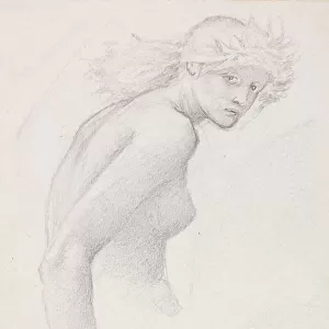 Study of a Female Figure, 1885. Creator: Edward Burne-Jones (British, 1833-1898)