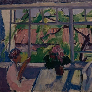 On the terrace, 1929. Artist: Istomin, Konstantin Nikolayevich (1887-1942)