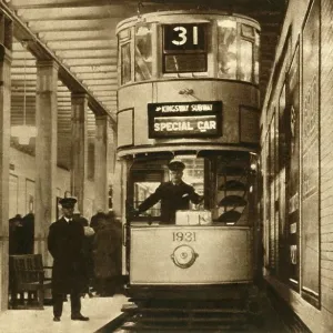 Tram in the Kingsway Subway Print, London 1931 Tram in the Kingsway Subway Print, London 1931