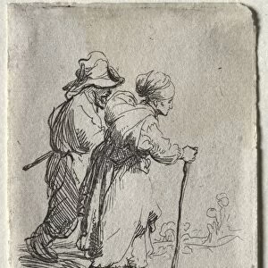 Two Tramps, a Man and a Woman, c. 1634. Creator: Rembrandt van Rijn (Dutch, 1606-1669)