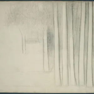 Tree Trunks (study for La Grande Jatte) Print, 1884 Tree Trunks (study for La Grande Jatte) Print, 1884