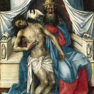 Print of Robert Campin's Trinity, 1433