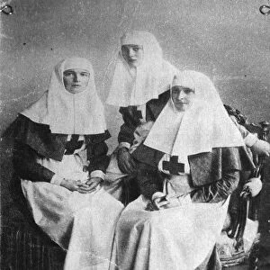 Tsarina Alexandra and Grand Duchesses Olga and Tatiana of Russia, 1914