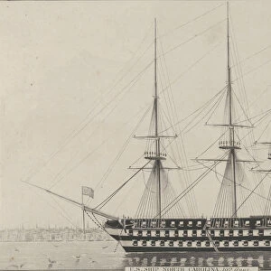 U. S. Ship North Carolina, 102 Guns, 1843. 1843. Creator: Nathaniel Currier