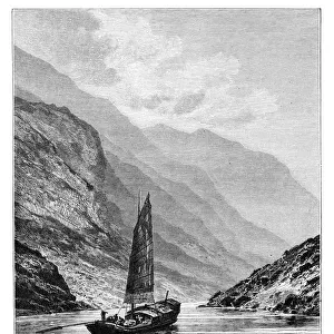 The Upper Yangtze river, China, 1895. Artist: Charles Barbant