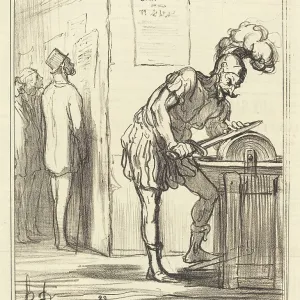 Utilisant les loisirs que lui ont faits les élections, 1869 Print Utilisant les loisirs que lui ont faits les élections, 1869 Print