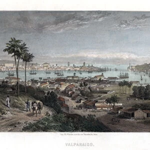 Valparaiso, Chile, 1840. Artist: Edward Willmann