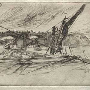 Vauxhall Bridge, 1861. Creator: James McNeill Whistler (American, 1834-1903)