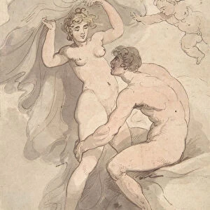 Venus, Anchises and Cupid, 1780-1827. Creator: Thomas Rowlandson