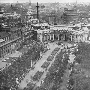 Victory parade passing through the Admiralty Arch and down the Mall, 19th July, 1919, (1926)