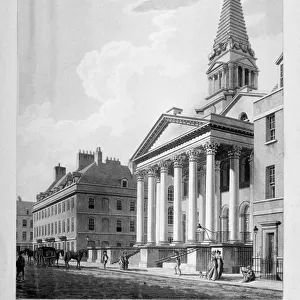 View of the Church of St George, Bloomsbury, London, 1799. Artist: Thomas Malton II