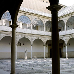 View of the courtyard of the University of Baeza, where Antonio Machado taught between 1912