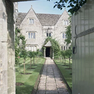 View of the front of Kelmscott Manor, Oxfordshire