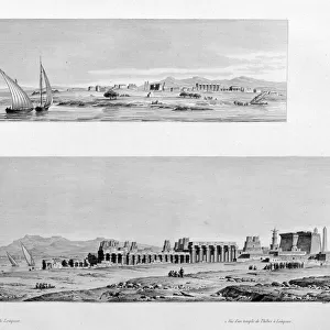 View of Luxor, and the Temple of Thebes at Luxor, Egypt, c1808