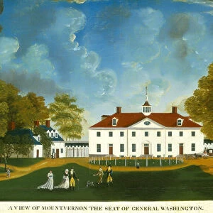A View of Mount Vernon, 1792 or after. Creator: Unknown