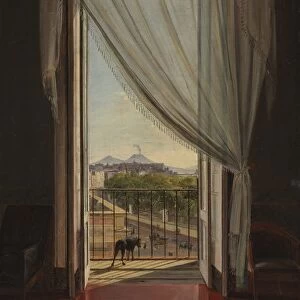 A View of Naples through a Window, 1824. Creator: Franz Ludwig Catel (German, 1778-1856)
