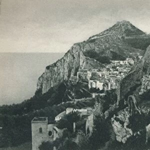 View of the sea with Monte Solaro, Capri, Italy, 1927. Artist: Eugen Poppel