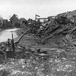 The village of Mametz after the July bombardment, Battle of the Somme, 1916, (c1920)