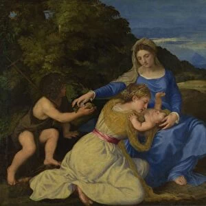 The Virgin and Child with the young Saint John the Baptist (The Aldobrandini Madonna), ca 1532. Artist: Titian (1488-1576)