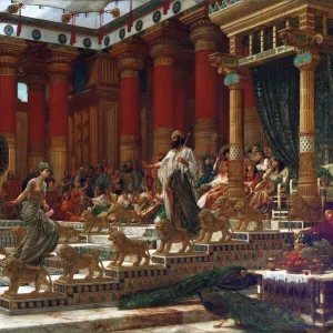 The visit of the Queen of Sheba to King Solomon, 1890. Artist: Poynter, Edward John (1836-1919)